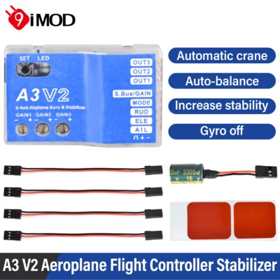 RC 3Axis Gyro A3 V2 Aeroplane Flight Controller  Hover for RC Airplane Drone - Image 1 of 4