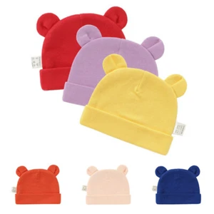 Baby Cute Hats Adjustable Multi-colored Caps Girls Baby Soft Cotton Elastic Hats - Picture 1 of 28