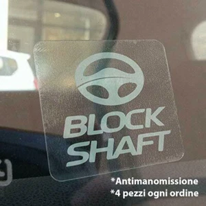 BLOCK SHAFT Aufkleber Set 4-tlg Sticker Auto Diebstahlsicherung Tuning LKW Wohnmobil Tracker - Bild 1 von 5