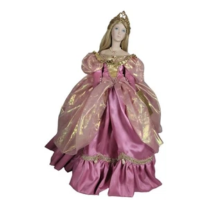 FRANKLIN COMO NUEVO Cenicienta Edición Coleccionista Muñeca Porcelia Zapatos de Vidrio Tiar Dorado - Imagen 1 de 18