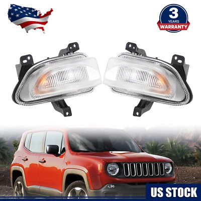 Front Park Turn Signal Light For Jeep Renegade 2015-18 Daytime Running Fog Lamps - Image 1 of 4