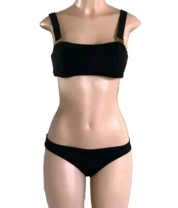 Costume da bagno Amaio nero 2 pezzi bikini largo top vita bassa bikini grande 12 nuovo con etichette - Foto 1 di 12