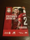 * VERY RARE LIVERPOOL FC 19/20 FIXTURE LIST FOOTBALL CLUB DIOGO JOTA MO SALAH 