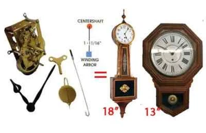 Time-Only Mechanical Clock Movement Kit - Picture 1 of 1