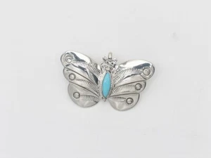 Sterling Silver & Turquoise Native American Handmade Pendant with S Hook Clasp - Picture 1 of 7