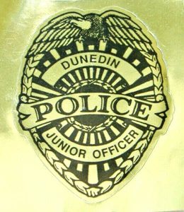 DUNEDIN POLICE~JUNIOR OFFICER~BADGE STICKER - Picture 1 of 3