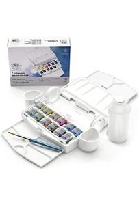 Winsor & Newton Cotman Watercolour Feild Plus Set of 12 Half Pans - Picture 1 of 3