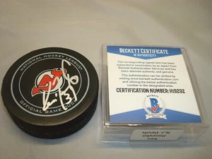 Ken Daneyko Signed New Jersey Devils Official Game Hockey Puck Beckett COA 1A - Picture 1 of 3