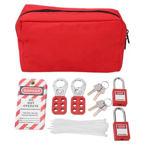 Lockout Tagout Kit Electrical Loto Kit with Safety Padlocks Hasps Loto Tags Keys - Picture 1 of 12