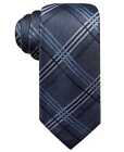 Ryan Seacrest Distinction Men’s Portofino Plaid Slim Silk Tie (Blue)