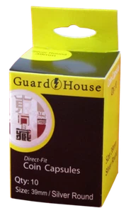 Guardhouse Silver Round (39mm) Direct-Fit Coin Capsules - 10 Pack - Picture 1 of 1