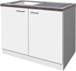 Komplettspüle Spülenunterschrank Spülenschrank mit Spüle - Breite 100 cm - Bild 1 von 5