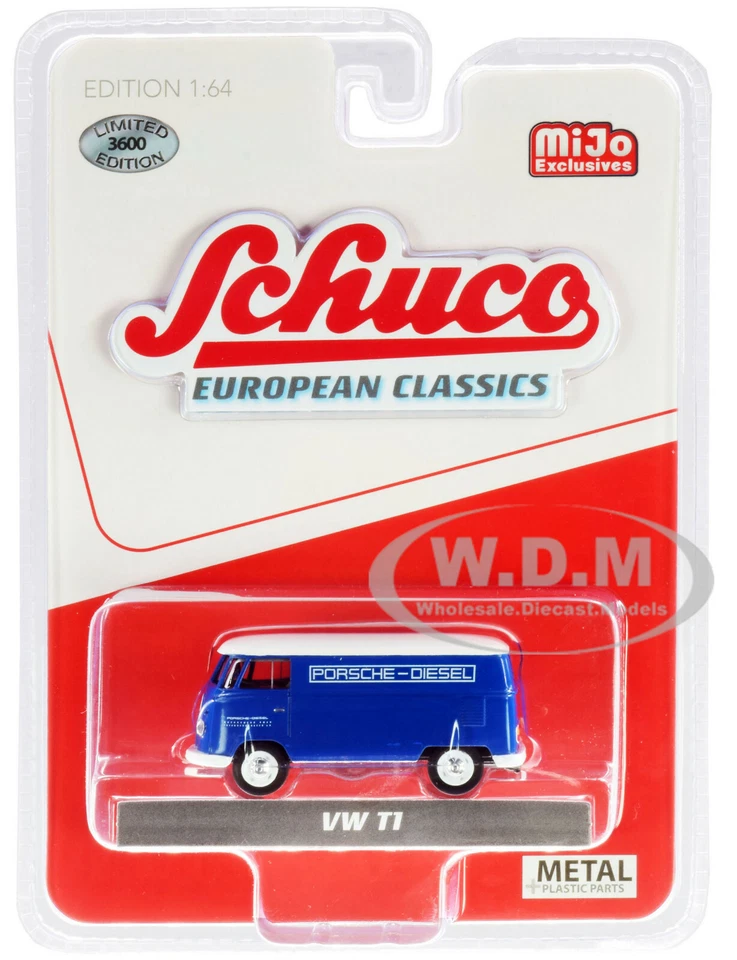 VOLKSWAGEN T1 PANEL BUS "PORSCHE DIESEL" LTD ED 1/64 DIECAST MODEL SCHUCO 4800 - Image 1 of 1