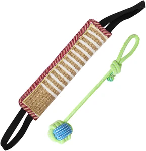 Dog Tug Toy Dog Training Bite Pillow Jute Bite Toy - Best for Tug of War, Puppy - Picture 1 of 12