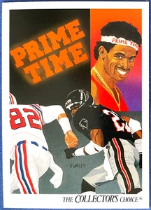 PRIME TIME 1991 Upper Deck DEION SANDERS, Atlanta Falcons Checklist #85 - Picture 1 of 4