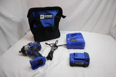 KOBALT 24V MAX BRUSHLESS 1/2" IMPACT WRNECH KIT , MODEL # KIW 124B-03 - Image 1 of 4