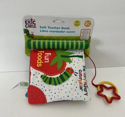World of Eric Carle The Very Hungry Caterpillar Fun Foods NEW Soft Teether Book - Image 1 of 4