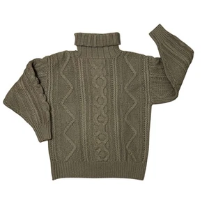 Gap Mujer Vintage Cable Tejido Suéter Cuello Tortuga Mezcla Lana Pescador Mediano - Imagen 1 de 5