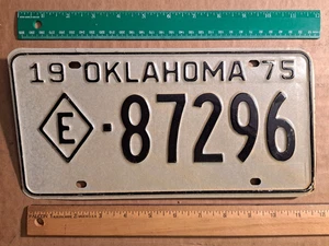 Nummernschild, Oklahoma, 1975, Diamond E - 87296 - Bild 1 von 3