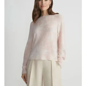 Lafayette 148 Women's Size Medium Bluff Pink Cashmere Crewneck Sweater NWT - Picture 1 of 8