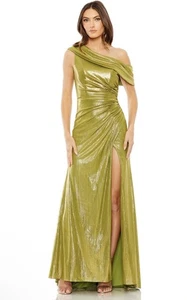 Mac Duggal 27152 Asymmetric Neck Side Ruched Dress Sz 6 New - Picture 1 of 4