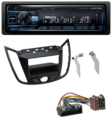 Alpine USB Bluetooth DAB MP3 Autoradio für Ford C-Max Kuga matt schwarz - Bild 1 von 4