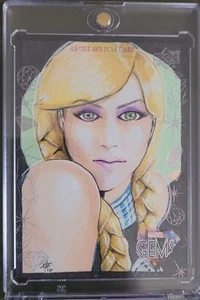 1/1 DAZZLER 2016 Marvel Gems Sketch Card by Jon Rademacher - Picture 1 of 2
