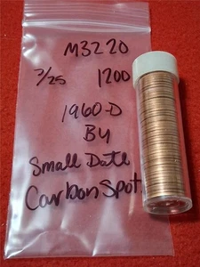 Roll of 1960-D BU LINCOLN MEMORIAL PENNYS SMALL DATE #MF-3220 - Picture 1 of 3