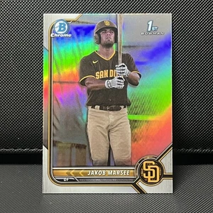 JAKOB MARSEE 2022 Bowman Chrome Draft rifrattore 1° RC Rookie #BDC-73 Marlins - Foto 1 di 2