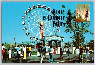 #5403 State and County Fairs Parents & Kids FDC Maxi Card w/DCP Cancel! - Image 1 of 2