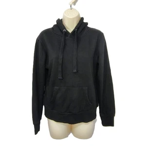 Fashion Nova Hoodie Womens Small Black Pullover Long Sleeve Kangaroo Pocket - Picture 1 of 14