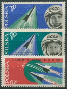 Polen 1963 Raumfahrt Kosmonauten Raumschiff Wostok 1415/17 postfrisch - Bild 1 von 1