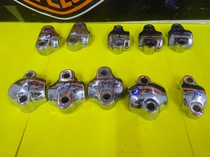 VINTAGE Harley Davidson CHOICE of ASSORTED OEM USED CHROME FORK SLIDER AXLE CAPS - Picture 1 of 13