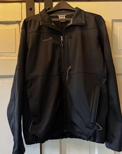 AVALANCHE Full Zip Up Mock Neck Long Sleeve Black wind Jacket Men's Size L EUC - Picture 1 of 14