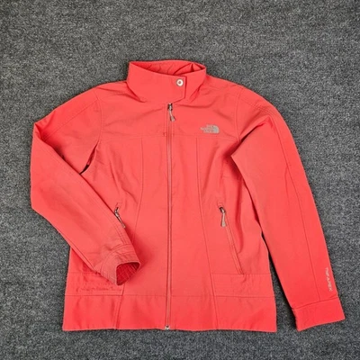 The North Face TNF Apex 女式软壳夹克珊瑚 L G 全拉链户外休闲 — 第 1/4 张图片
