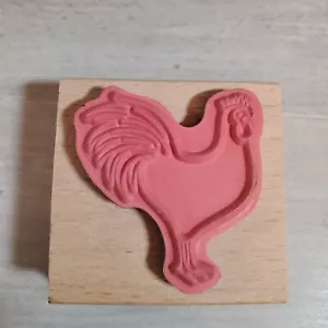 Timbro inchiostro gomma pollo Hampton Art New NOS 2011 Katie & Co arte blocco legno - Foto 1 di 12