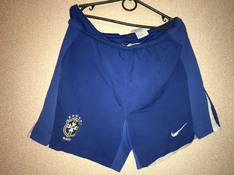 brazil national football team shorts rare nike M Cover