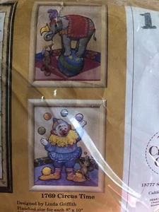 Kit Bordado #1769 The Creative Circle Circus Time Vintage 1983 Aguja Crewel - Imagen 1 de 7