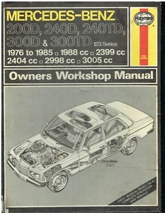 MERCEDES BENZ W123 200D 240D 240TD 300D 300TD SALOON ESTATE '76-85 REPAIR MANUAL - Picture 1 of 1
