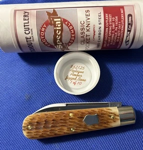 great eastern cutlery Gec Tidioute 862125 Amber Jigged Bone SFA 1/10 - Picture 1 of 3