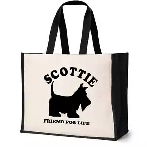 Scottie Scottish Terrier Tragetasche Hundeliebhaber Geburtstag Geschenk Damen Canvas Shopper - Bild 1 von 6