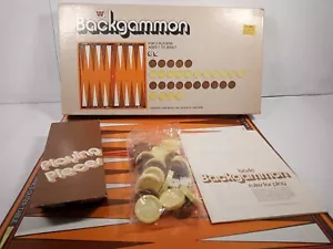Juego de mesa de backgammon vintage Whitman (1973, occidental) contenido abierto y sellado - Imagen 1 de 12