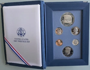 MDS USA PRESTIGE SET KMS 1987 PP / PROOF CON CONSTITUCIÓN DÓLAR DE PLATA - Imagen 1 de 4