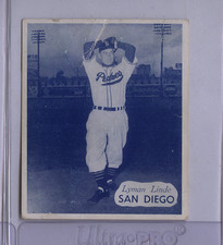 1949 Hage's Dairy Lyman Linde San Diego Padres Cleveland Indians Scarce