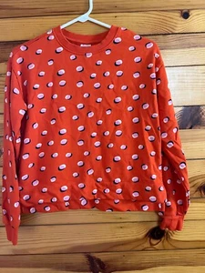 Hanna Andersson Red Sweatshirt EUC Girls Size 150 ( 12 ) - Picture 1 of 2