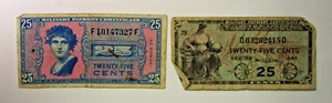 Military Payment Certificate 25 Cent Notes Series 541, 481 (Lot of 2) - Picture 1 of 2