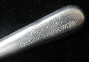 1950’s Advertising SAPOTEX GENUINE SOAP POWDER 7" Aluminum Tablespoon - Picture 1 of 3