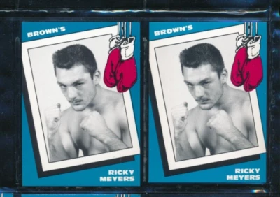 Lot (2) 1990 Brown's Boxing #46 Ricky Meyers Jr Welterweight boxer (CR104) SWSW6 - Image 1 of 2