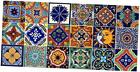  18 Mexican Tile Talavera Hand Painted Mixed Designs 4x4 Samplers 