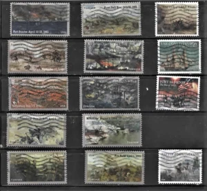 USA Stamps 14 Used Different Civil War History Series Off paper VF - Picture 1 of 1